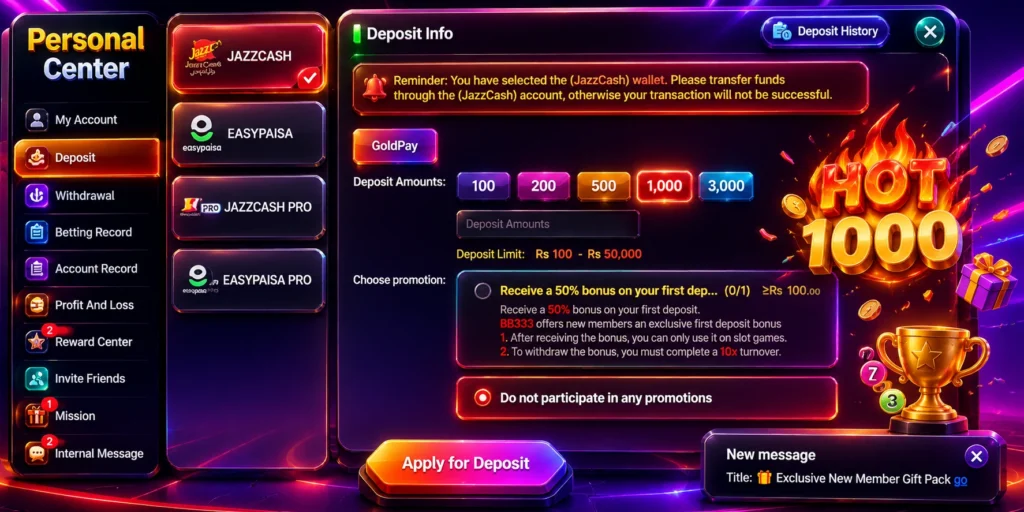 BB333 Game Deposit