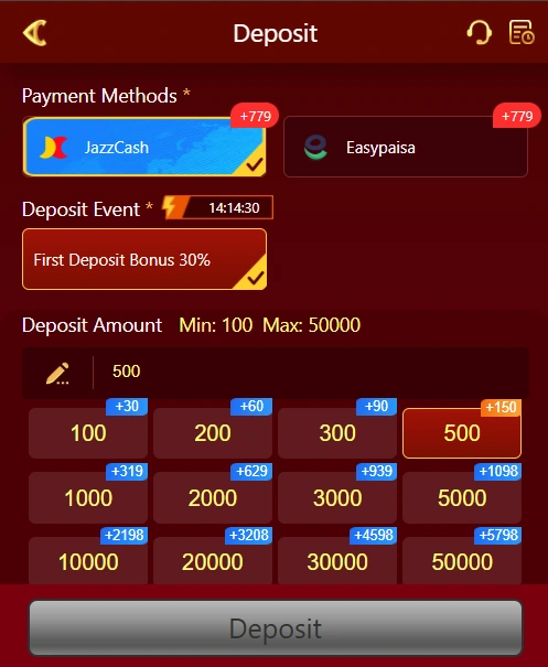JC92 Game Deposit