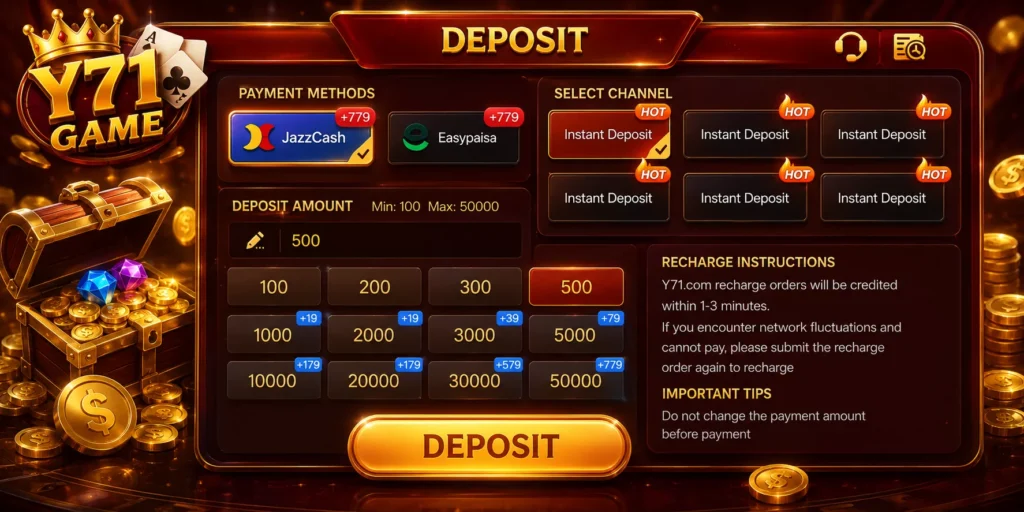 Y71 Game Deposit