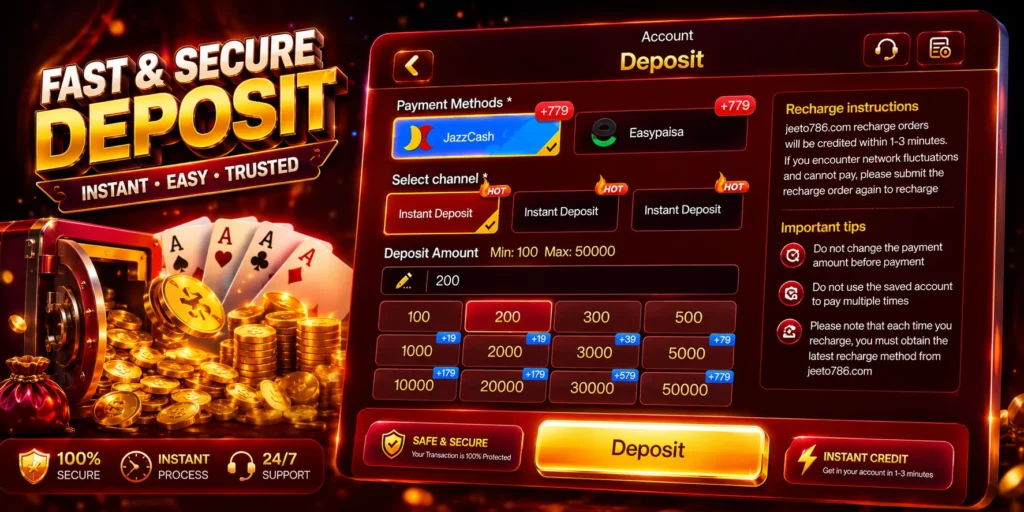 Jeeto786 Game deposit