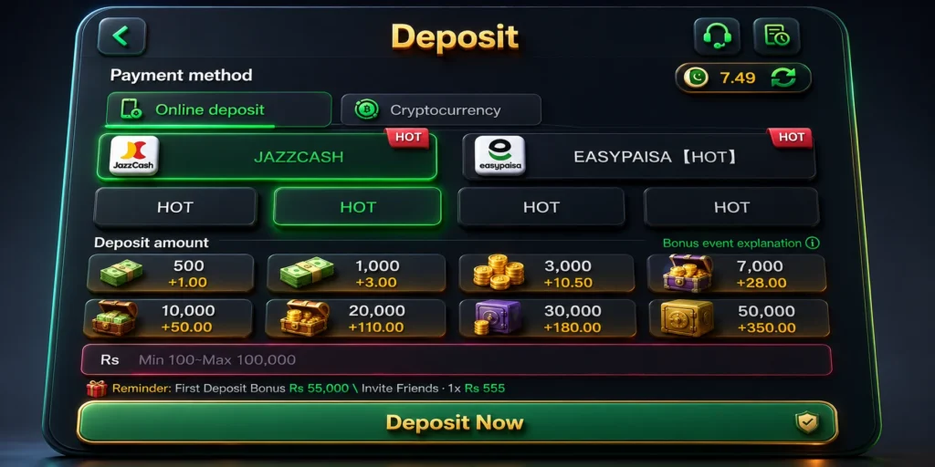 JJ55 Game Deposit