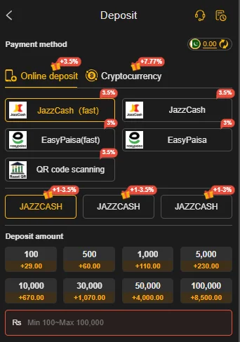 BBA 566 Game deposit