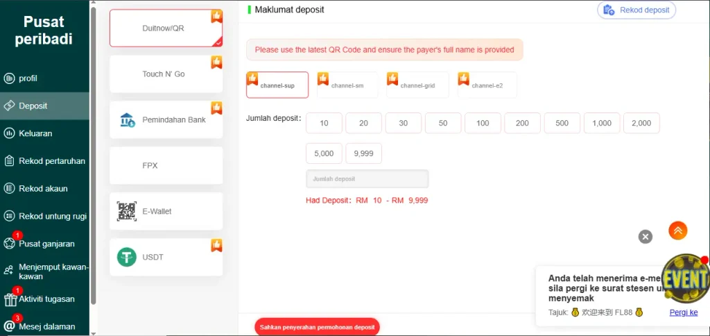 FL88 Game deposit
